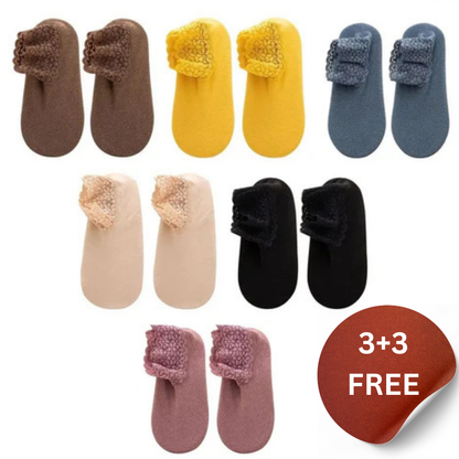 Happy™ LaceSocks: 6 Par Blonder Varm Ull Damesokker