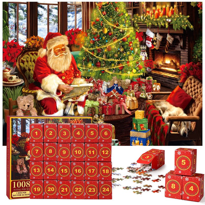 PuzzleAdvent - 24 Jigsaw Puzzle Adventskalender (Tilfeldig Design)