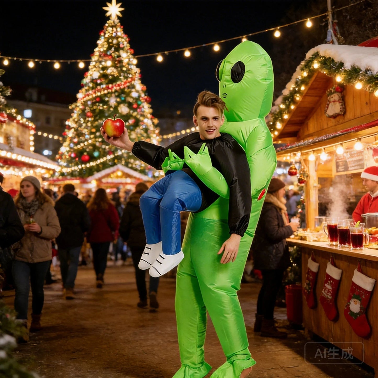 Kletshuts™ AlienCostume: Sjov Alien Carry Design Øje Fangst Parti Kostume