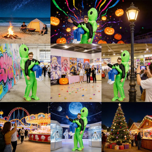 Kletshuts™ AlienCostume: Sjov Alien Carry Design Øje Fangst Parti Kostume
