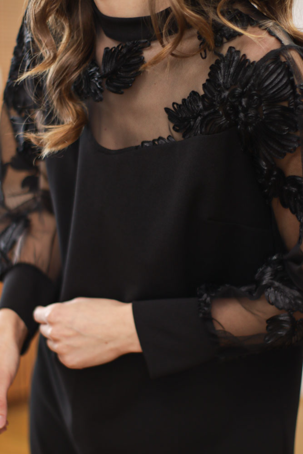 Icone™ MeshDress: Sofistikert Moderne Stil A-linje Mesh Kjole