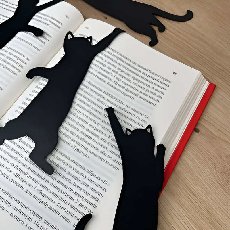 CatBookmark: Dekorativ Side Markør Og Kat Bogmærke Clips Sæt