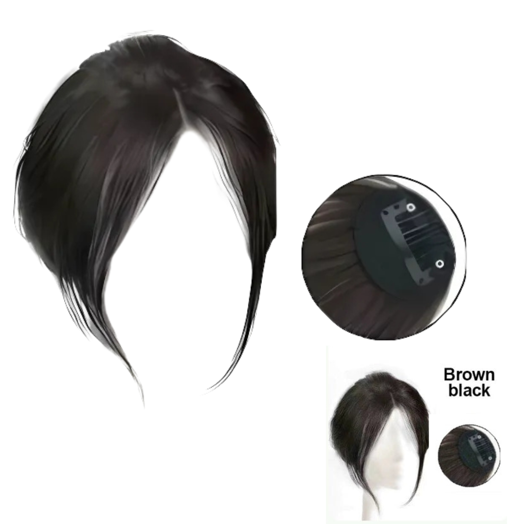 Rose® HairBangs 1+1 GRATIS: Delvis hår pannelugg hårstykke foran klemme