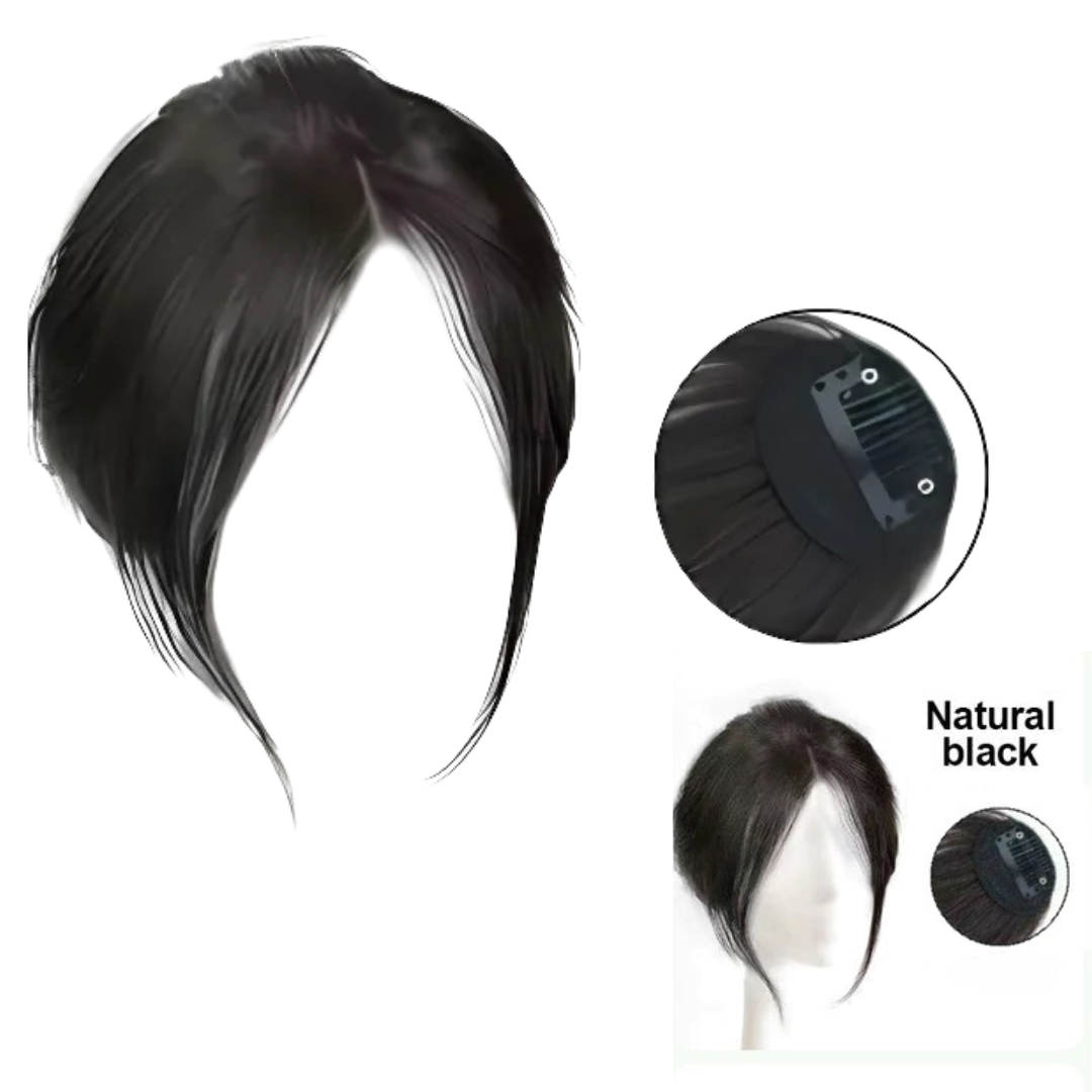 Rose® HairBangs 1+1 GRATIS: Delvis hår pannelugg hårstykke foran klemme
