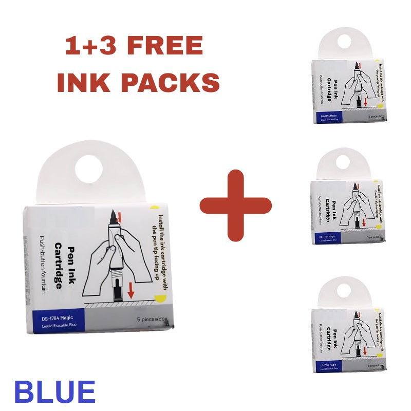 FountainPen - Uttrekkbar Og Gjenfyllbar Fyllepenn Med Blekkpatroner