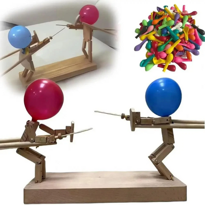Kletshuts™ BalloonDuel: Trælegetøj Ballon Interaktiv Duel Spil Sjov Fest Leg