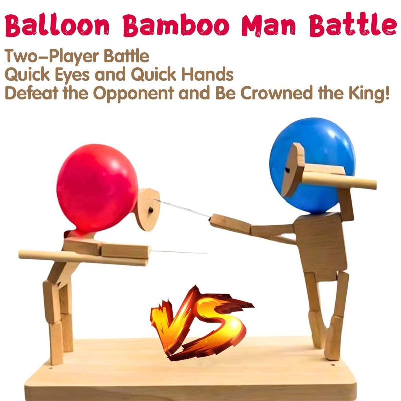 Kletshuts™ BalloonDuel: Trælegetøj Ballon Interaktiv Duel Spil Sjov Fest Leg