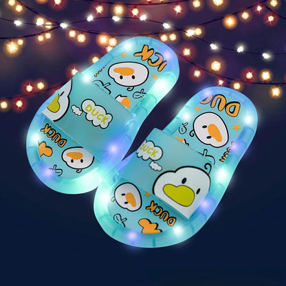Kletshuts™ GlowSlippers 1+1 GRATIS: LED Sutsko Med Farveskiftende Lys Til Børn Hjemmesko