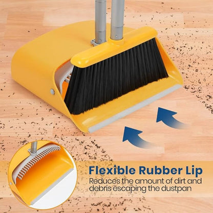 Cleaner Pro° FlexibleBroom: Justerbar Langt Håndtag Nem Opbevaring Fleksibel Fejeblad