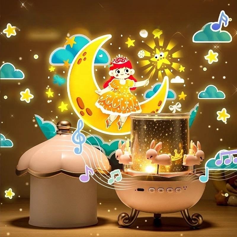 Ledsen™ BunnyProjector: Multifilmslys Kanindesign Fargerik Projektor