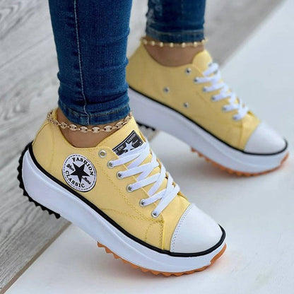 Happy™ ComfySneakers: Komfortable Mote-Sneakers Sko Til Kvinner