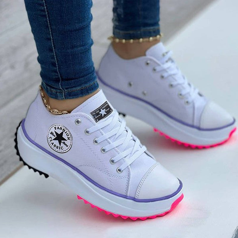 Happy™ ComfySneakers: Komfortable Mote-Sneakers Sko Til Kvinner