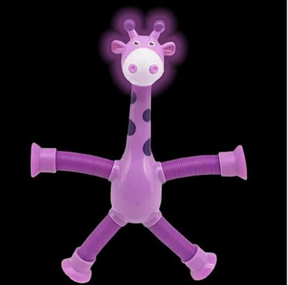 Kletshuts™ StretchyGiraffe: Teleskopisk Strekkbart Giraffleketøy Med Sugekopp