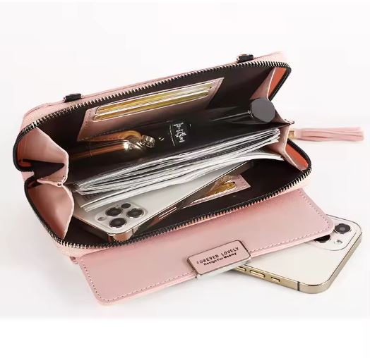 Icone™ WalletBag: Konvertibel Stor Lommebok Slyngeveske