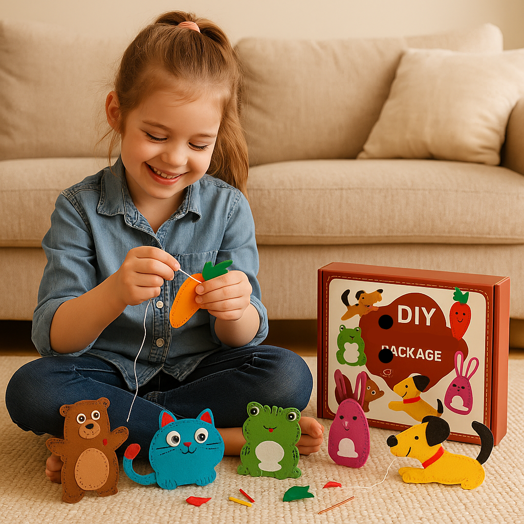 Kletshuts™ SewingCraft 1+1 GRATIS: DIY Dyr Sy Sett Barn Kreativt Håndverk Sett
