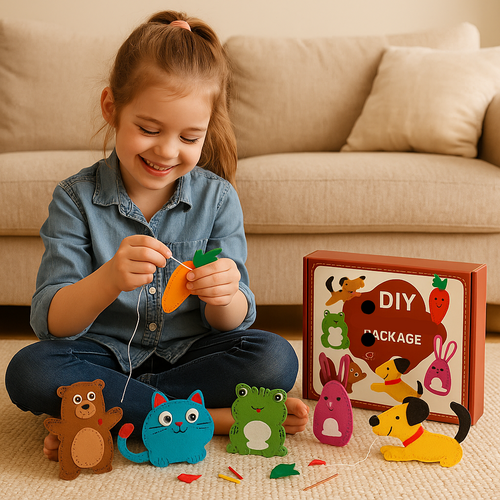 Kletshuts™ SewingCraft 1+1 GRATIS: DIY Dyr Sy Sett Barn Kreativt Håndverk Sett