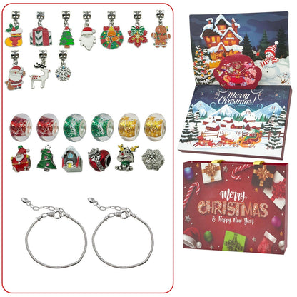 Jewelance™ BraceletCalendar: DIY Jule Adventskalender Armbånd Charm Sett