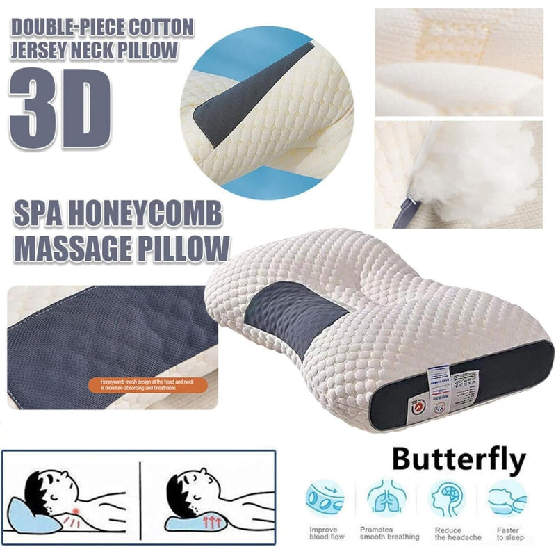 ContourPillow - Nakke Støtte Smerte Lindring Behagelig Søvn Kontur Pude