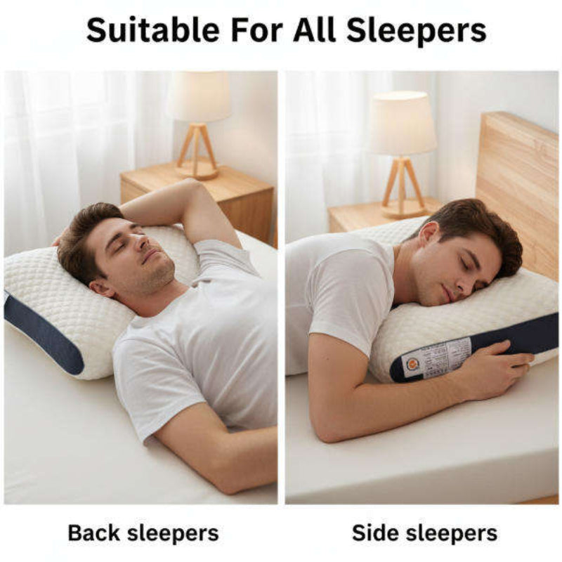 ContourPillow - Nakke Støtte Smerte Lindring Behagelig Søvn Kontur Pude