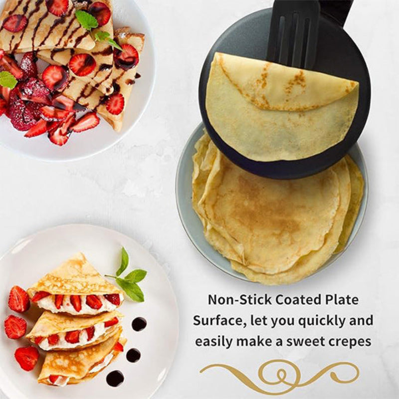 Globetrek° CrepeMaker: Hurtig Jævn Opvarmning Premium Elektrisk Crepe Maker