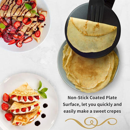 Globetrek° CrepeMaker: Hurtig Jævn Opvarmning Premium Elektrisk Crepe Maker