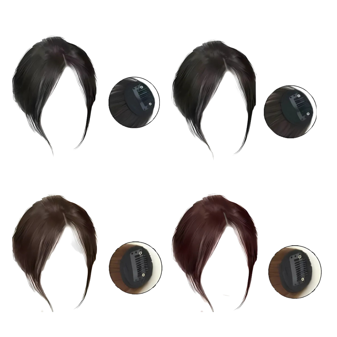 Rose® HairBangs 1+1 GRATIS: Delvis hår pannelugg hårstykke foran klemme