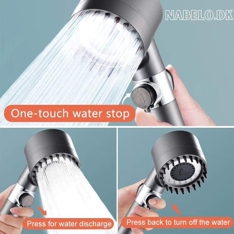 Borhe® Shower - 4-i-1 Multifunksjonelt Dusjhode For Massasje Og Hudpleie
