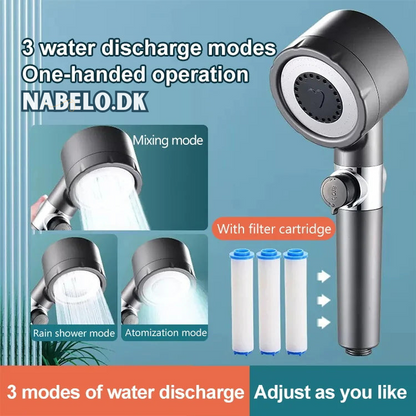 Borhe® Shower - 4-i-1 Multifunksjonelt Dusjhode For Massasje Og Hudpleie