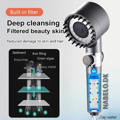 Borhe® Shower - 4-i-1 Multifunksjonelt Dusjhode For Massasje Og Hudpleie
