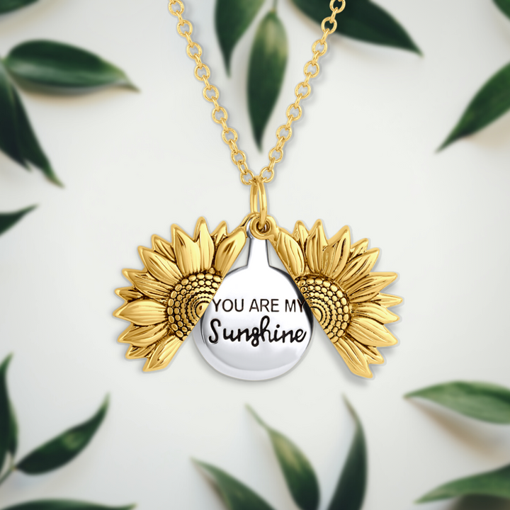 Jewelance™ SunflowerNecklace: "Du Er Min Solstråle" Solsikke Charm Halskjede
