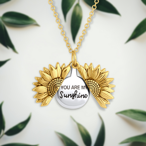Jewelance™ SunflowerNecklace: "Du Er Min Solstråle" Solsikke Charm Halskjede