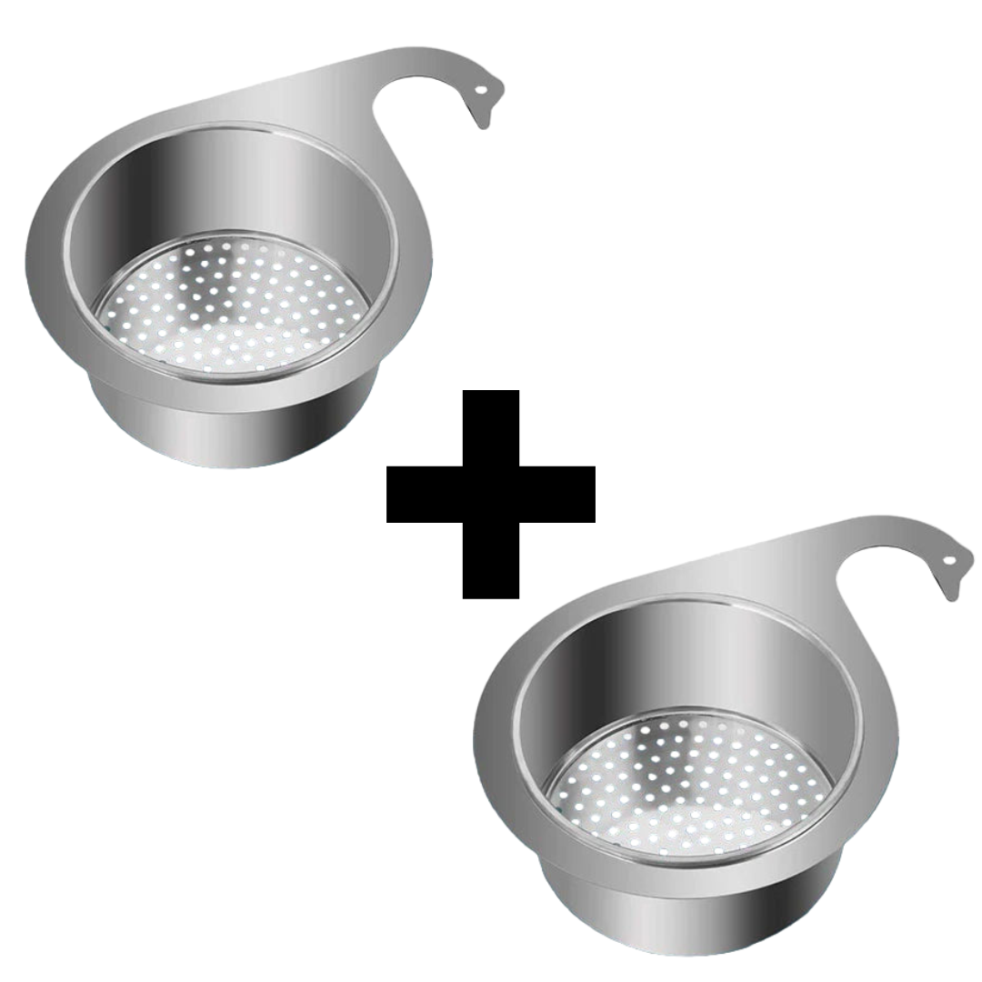 Globetrek° SinkStrainer 1+1 GRATIS: Rustfritt Filter Svanestil Vask Sil