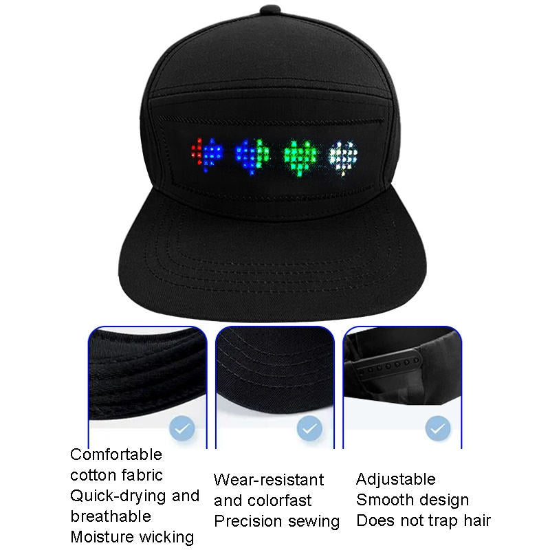 Icone™ DisplayCap: DIY LED Lys Besked Display Bluetooth Kontrol Kasket