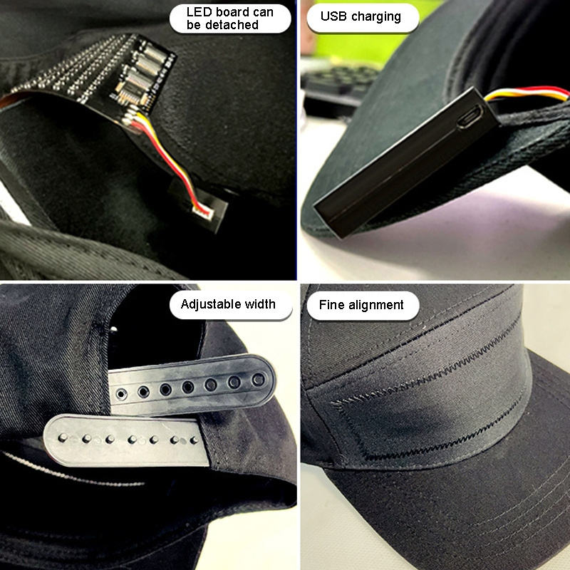 Icone™ DisplayCap: DIY LED Lys Besked Display Bluetooth Kontrol Kasket