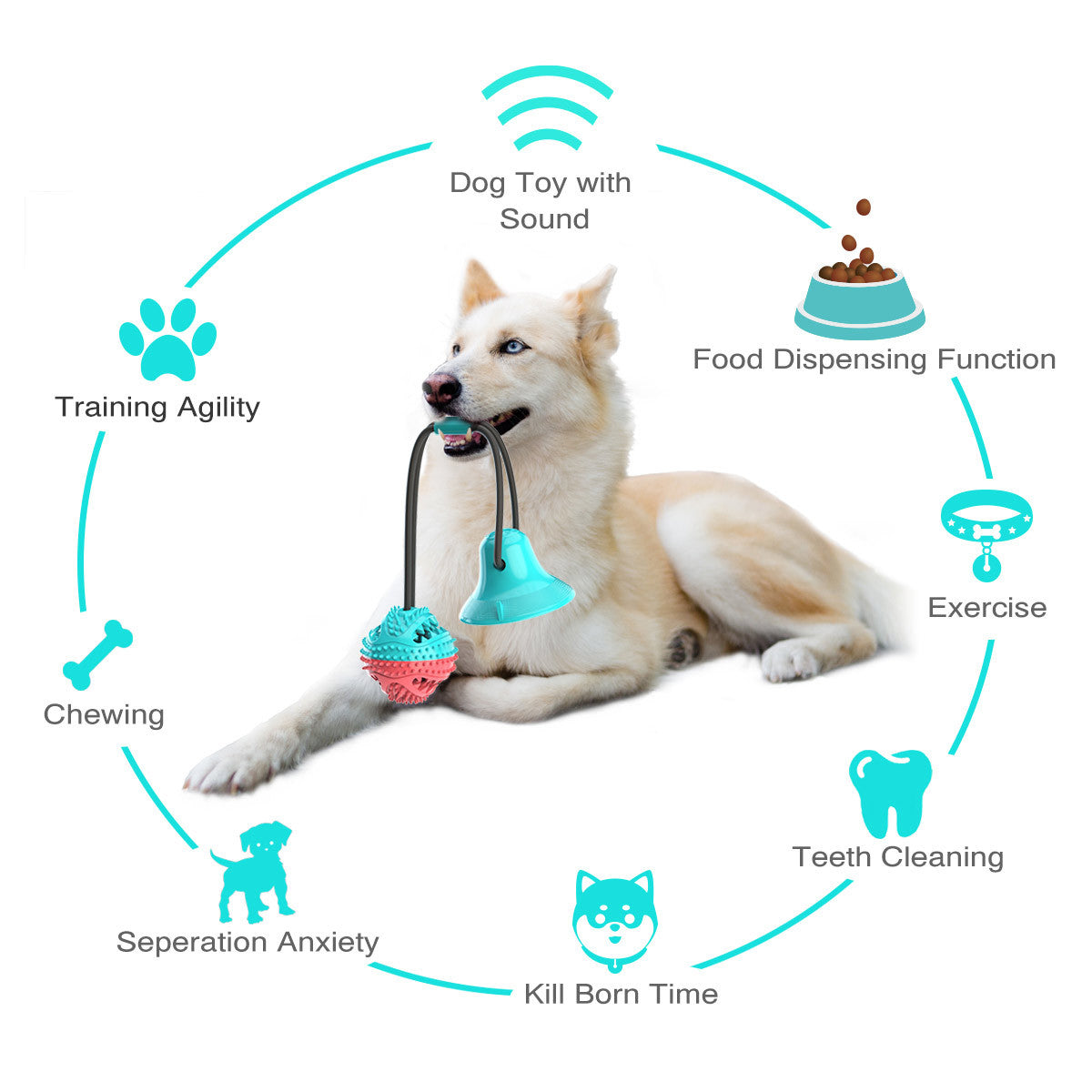 DogFri™ TugToy - Interaktivt Trekkeleke Med Primal Sugekraft