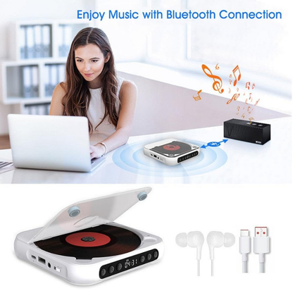 CDPlayer: Bærbar Bluetooth og Kablet CD-spiller