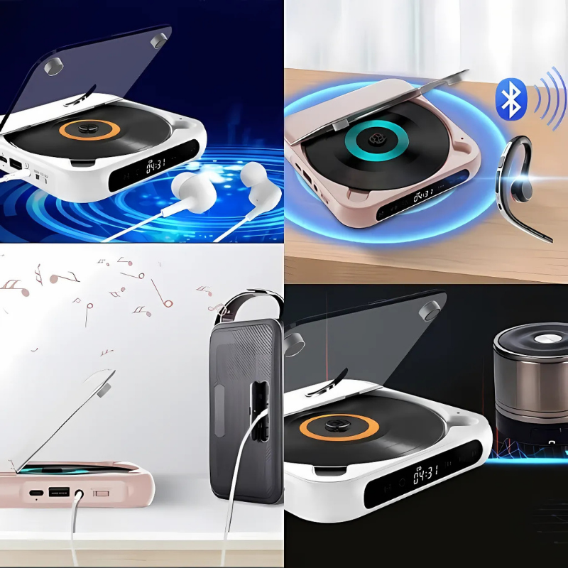 CDPlayer: Bærbar Bluetooth og Kablet CD-spiller