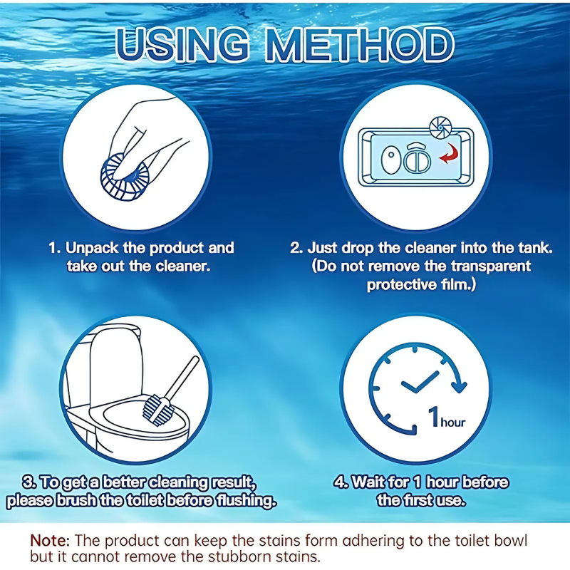 Cleaner Pro° ToiletTablets: Automatiske Drop-in Toalettrenstabletter