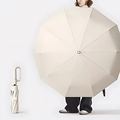 FoldingUmbrella: Automatisk 20 Ribber Ringespenne Håndtak Sammenleggbar Paraply