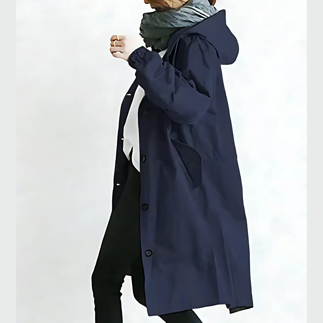 Icone™ ElegantCoat - All-Weather Lett Komfort Hette Elegant Frakk