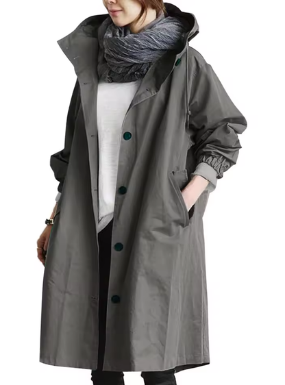 Icone™ ElegantCoat - All-Weather Lett Komfort Hette Elegant Frakk