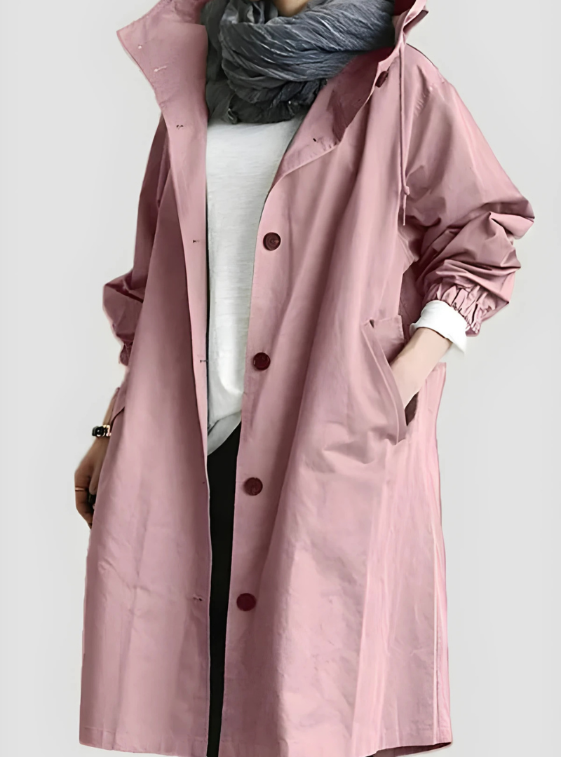 Icone™ ElegantCoat - All-Weather Lett Komfort Hette Elegant Frakk