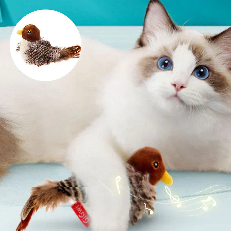 Catfri® BirdToy: Interaktiv Kvitrende Fugleleke Til Katter