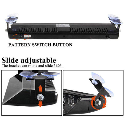 Ledsen™ FlashBar: Dashboard Montering Høj Synlighed LED Strobe Flash Bar Lys