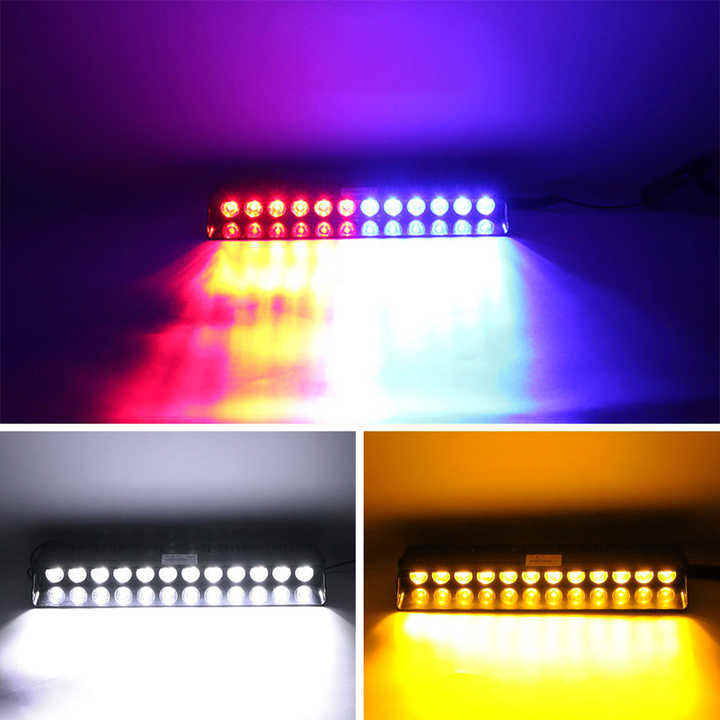 Ledsen™ FlashBar: Dashboard Montering Høj Synlighed LED Strobe Flash Bar Lys