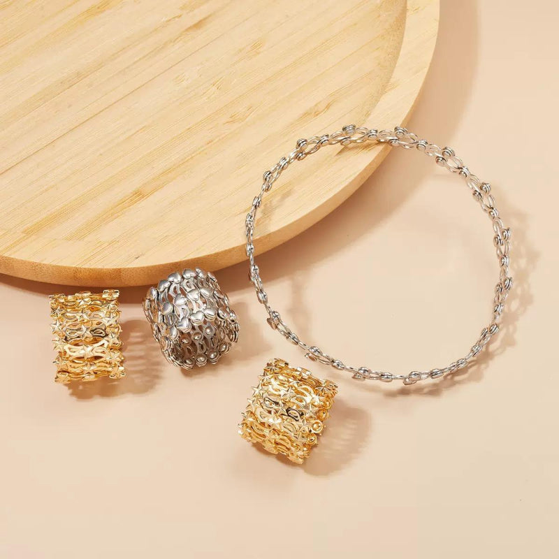 Jewelance™ FlexRing 1+1 GRATIS: Elegant Design Stilfuld Fleksibel Smykke Ring Armbånd