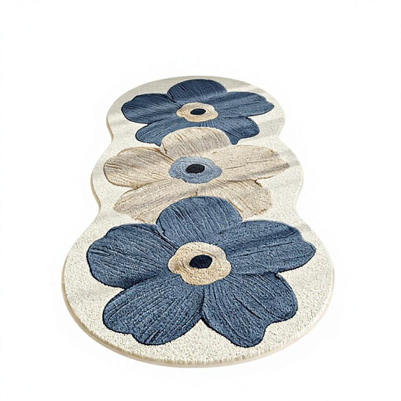 FloralRug - Luksuriøs Blød Stilfuld Elegant Blomsterdesign Tæppe