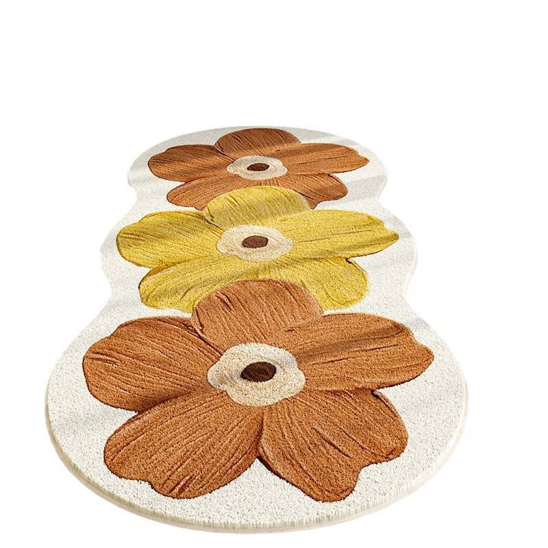 FloralRug - Luksuriøs Blød Stilfuld Elegant Blomsterdesign Tæppe