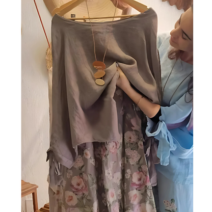 Icone™ LooseSet: Løs Langermet Bluse Og Blomsterbukser For Kvinner