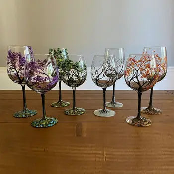 SeasonsGlass - Vinglass med fire årstiderstrær